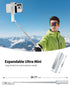 yAyusi 4-7" New Ultra Mini Selfie Stick for iPhone, Extendable Aluminum Portable Selfie Stick with Remote, Compact
