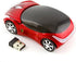 2.4GHz Wireless Mouse Cool 3D Sport Car Shape Ergonomic Optical Mice for PC Laptop Women Small Hands (Red)