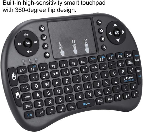 Mini i8 Keyboard with Touchpad for PC, 2.4GHz, 92key, Multimedia Control Keys, Auto Sleep/Wake Function