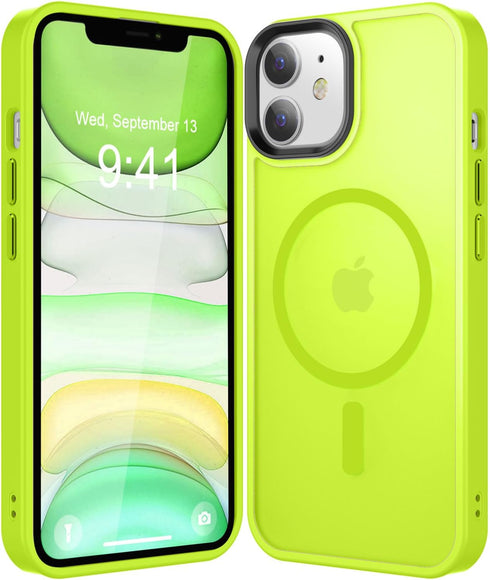 iPhone 11 Case, Shockproof & Drop Resistant (13FT), Translucent Matte, Strong Magnetic, Aluminum Alloy Keys,