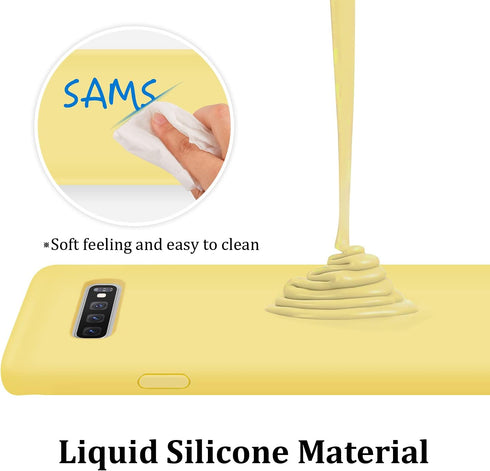 Liquid Silicone Case for Samsung Galaxy S10 Plus, Gel Rubber Shockproof Cover for 6.4 inch Galaxy S10 Plus