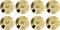 Speaker Base Pad, 8 Pcs Gold Universal Copper Speaker Spikes Isolation Stand Feet Cone Base Mats Floor Disc