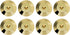 Speaker Base Pad, 8 Pcs Gold Universal Copper Speaker Spikes Isolation Stand Feet Cone Base Mats Floor Disc