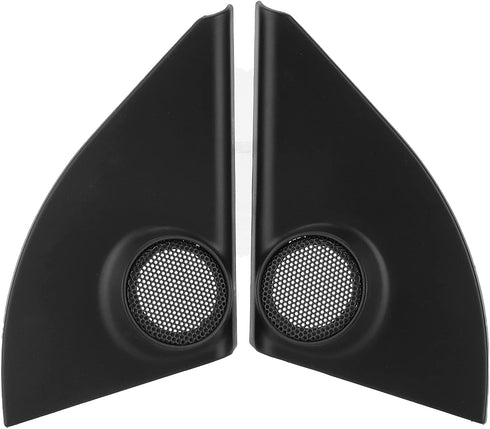 Qiilu Front Door Pillar Tweeter Cover, 2pcs Car Tweeter Speaker Cover Trim for RAV4 2014-2019