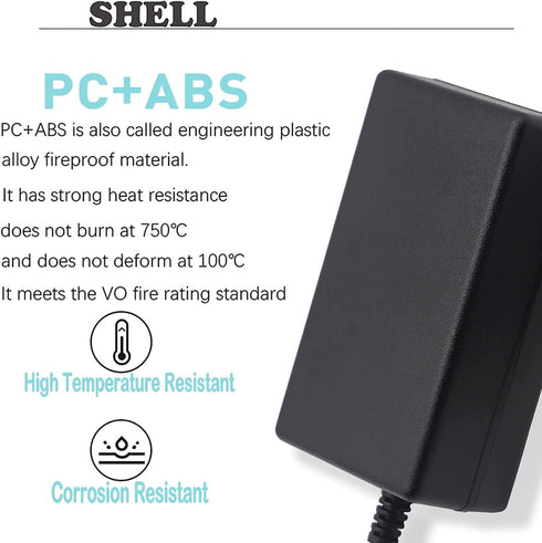 15V 2A DC Power Supply Charger - Input AC 100V-240V, Output DC 15 Volt 2 Amp 30 Watt with 5.5mm x 2.5mm