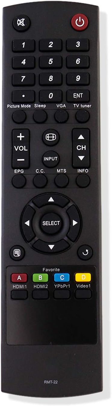 WINFLIKE RMT-22 Remote Compatible with Westinghouse TV Models UW-32SC1W, UW-32S3PW, UW-37SC1W, and more