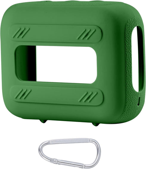 JBL Go 4 Waterproof Bluetooth Speaker Silicone Cover Case, Portable Travel Case with Carabiner, Protective Skin Case