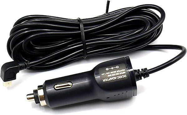 Pruveeo Mini USB Car Charger Adapter for D80/D90-4CH Dash Cam, Replacement Vehicle Power Cable Cord
