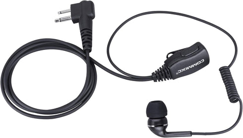 2-Pack Walkie Talkie Earpiece with PTT Mic, 2.5mm/3.5mm 2-Pin Headset for Motorola Two-Way Radios.
