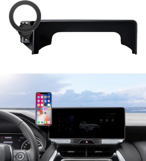 MaserWeller Car Phone Holder for 2021-2024 Toyota Venza Accessories, 12.3-Inch Screen Fixed Clip,