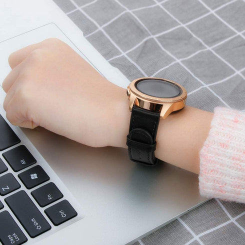 Leather Bands for Samsung Galaxy Watch 7 FE 6 5 4, 40mm 44mm, Comfortable Replacement Strap, 20mm Wristband