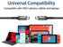 USB-C to USB-C Cable (15FT 2PACK 60W) Long Cable, Fast Charging Cord for iPhone 15 Pro/Samsung Galaxy S23/Google Pixel