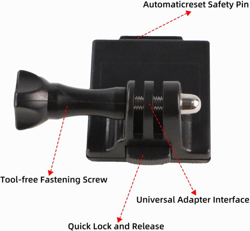 Gopro Tactical Helmet Mount, NVG Camera Mount Compatible with GoPro Hero 12/11/10/9/8/7/6/5 and Most Action Cameras