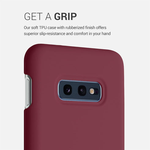 kwmobile Case Compatible with Samsung Galaxy S10e - TPU Silicone Phone Cover with Soft Finish, Rhubarb Red