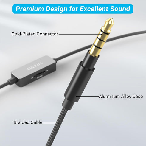 Cubilux 3.5mm to 3.5mm Headphone Cable, Replacement Headphone Cord Compatible with Sony WH-1000XM5/XM4/XM3, 4 FT