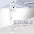 VIVO Single Monitor Desk Stand, Holds Screens up to 32 inch Regular and 38 inch Ultrawide, Adjustable Height, White,
