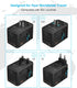 VINTAR 75W GaN Universal Travel Adapter with 3 USB C PD and 2 USB A QC, All in One Travel Essentials for Worldwide Use