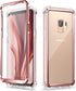 Dexnor Compatible Samsung Galaxy S9 Case with Screen Protector, Rugged 360 Full Body Shockproof Cover - Metallic Pink