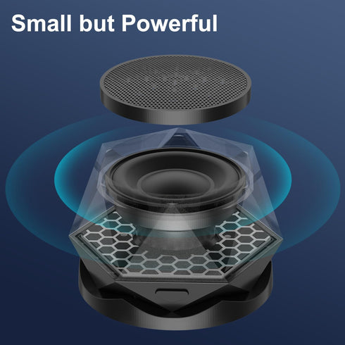 EGKimBa Magnetic Diamond Bluetooth Speaker, Small Wireless Speaker with Multi RGB Color Light Show, 2 Pieces