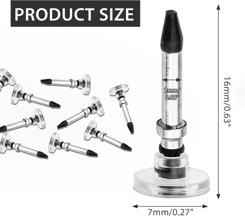 12 Pcs Replacement Universal Stylus Tips, Round Shape Disc Tips for Stylus Pen Nibs for Touch Screen Devices