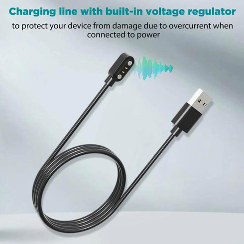 Smart Band Charging Cable, Fast Charging PVC ABS Magnetic Charger for Xiaomi Haylou RS4