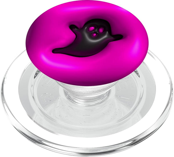 Ghost Halloween Hot Pink 3D Puffy Spooky Cute PopSockets MagSafe PopGrip for iPhone