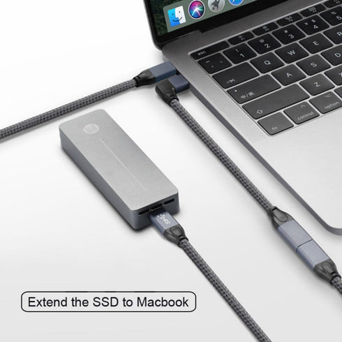 chenyang USB C Extension Cable, USB 3.1 Gen 2 Type C Male to Female Fast Charging Data Transfer 90 Degree Angled Nylon