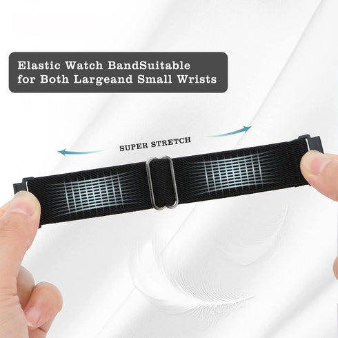 3 Pack Stretchy Nylon Bands for SKG Smart Watch, Quick Release Soft Elastic Strap Replacement Wristbands