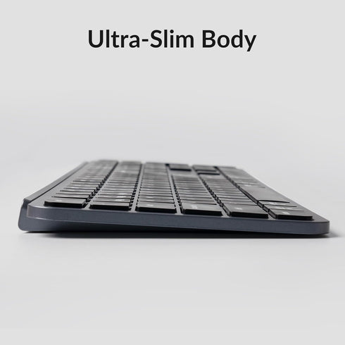 Keychron B6 Pro Ultra-Thin Wireless Keyboard, Full-Size QMK with Numeric Keypad, Compatible with Mac Windows Linux