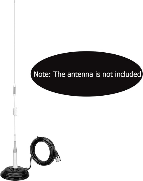 Retevis Magnetic Antenna Mount Base with 5M Coaxial Cable for CB Radio Car Bus Mobile Transceiver