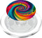 Tie Dye Merch Tie Dye Rainbow Swirl Colorful Illustration PopSockets PopGrip for MagSafe
