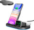 Wireless Charger 3 in 1 Charging Station Qi-Certified Fast Charging Stand for iPhone and Apple Watch