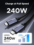 240W USB4 Gen4 80Gbps 17K 8K 4K PD3.1 4/3, 17/16/15, 3.3FT UGREEN USB C to USB C Cable Premium Dual Triple Display