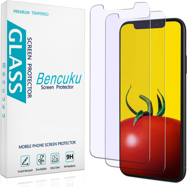 HPTech Screen Protector (2 Pack) for iPhone 11 Pro Max, iPhone XS Max 6.5-inch Tempered Glass Film, Easy to Install,
