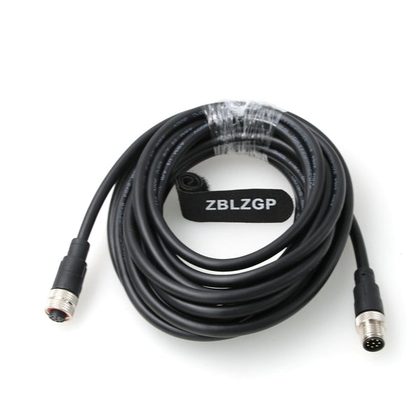 M12 8 Pin A-Coding Male to Female Connector, Waterproof Shielded Signal Aviation Cable for Industrial Camera