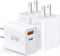 USB C Super Fast Charger - 3-Pack 30W Dual Port PD+QC Fast Charger Adapter Block for iPhone, iPad, MacBook