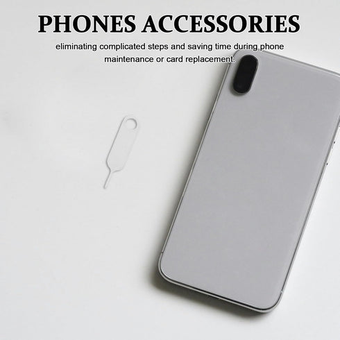 ELEOUTI 500pcs Sim Card Ejector Pin Tool Stainless Steel Anti-Lost Mobile Phone Sim Removal Eject Pin for Universal