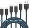 Fast Charging 3A USB-C to USB-A Cable 5Pack (3/3/6/6/10FT) for Samsung Galaxy S10 S9 S8 Plus, Note 10 9 8, LG V50 V40