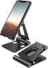 LOKLNEYK 17 16 15 14 13 12 11 8, Foldable Cell Phone Stand, Fully Adjustable Dual Foldable Desktop Phone Holder Cradle