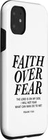 iPhone 11 Case, Faith Over Fear Bible Verse, Christian Religious for Men Women