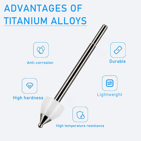 No Wore Out Titanium Alloy Replacement Fine Tips for Samsung S Pen Creator Edition, 2 Pcs