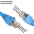 RJ45 Connectors, 50PCS Shielded Pass Through Connector, Cat 6 Gold Plated 3 Prong 8P8C with 50PCS Strain Relief Boots