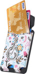 Card Holder for MagSafe Wallet with Ring for iPhone 15/14/13/12 Series, Strong Magnetic Floral Black Wallet Fit 5 Cards