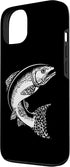 Fun Gift Designs 13 Salmon Fish Vintage Etched Woodcut Fishing Concept Case for iPhone