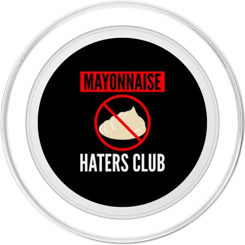 Funny Anti Mayonnaise Design Idea Mayonnaise Haters Club PopSockets MagSafe PopGrip for iPhone