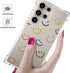 Cute Phone Case for Samsung Galaxy S24 Ultra - Clear Design, Transparent Kawaii Protective Case for Women, Smiley Face