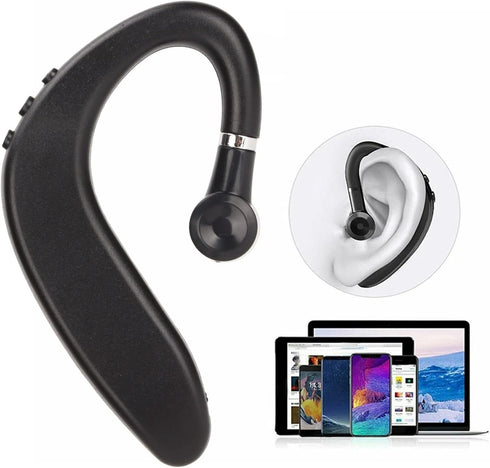 Bluetooth Headset, Bluetooth 5.2 Headset Waterproof Ultralight Hands-Free Single Ear Business Earphone for Sport