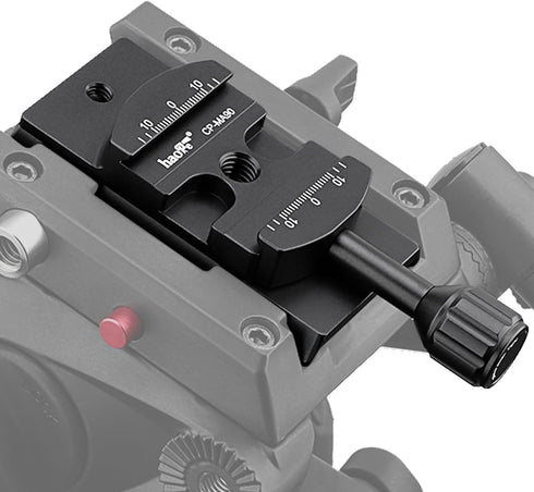 Haoge CP-MA90 Quick Release Plate Adapter for Manfrotto Tripod Fluid Video Head to Arca-Swiss Compatible, Fit 501PL /