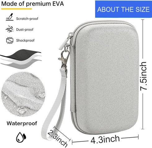 CAAORDKSO Hard Electronic Organizer Travel Case, Waterproof Shockproof Hard EVA Carrying Case for Power