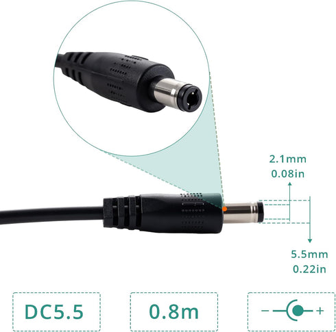 hiBCTR 6 Packs 5V 9V/12V, 5.5x2.1mm/3.5x1.35mm, 18W USB Boost Converter Cable, DC to USB Power Adapter, Voltage Boost